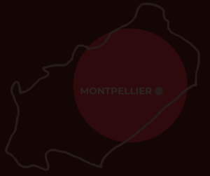Carte d'intervention autour de Montpellier