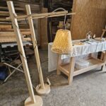 lampe en bois fabriquée à la main