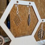 boucles d'oreilles en forme d'alvéole